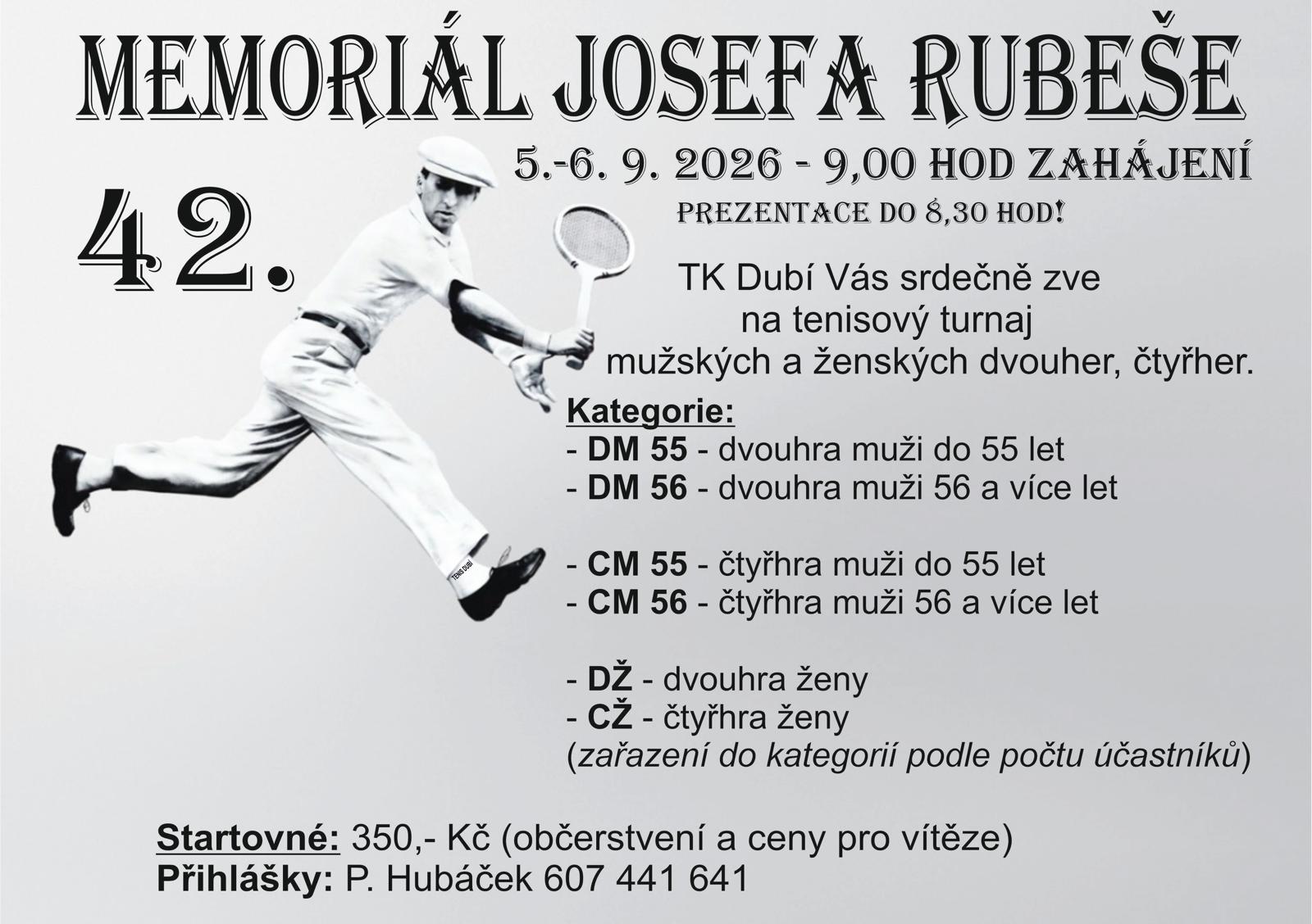 42. ročník memoriál Josefa Rubeše